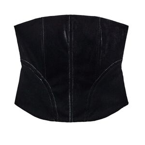 NWT ZARA STRAPLESS VELVET CORSET